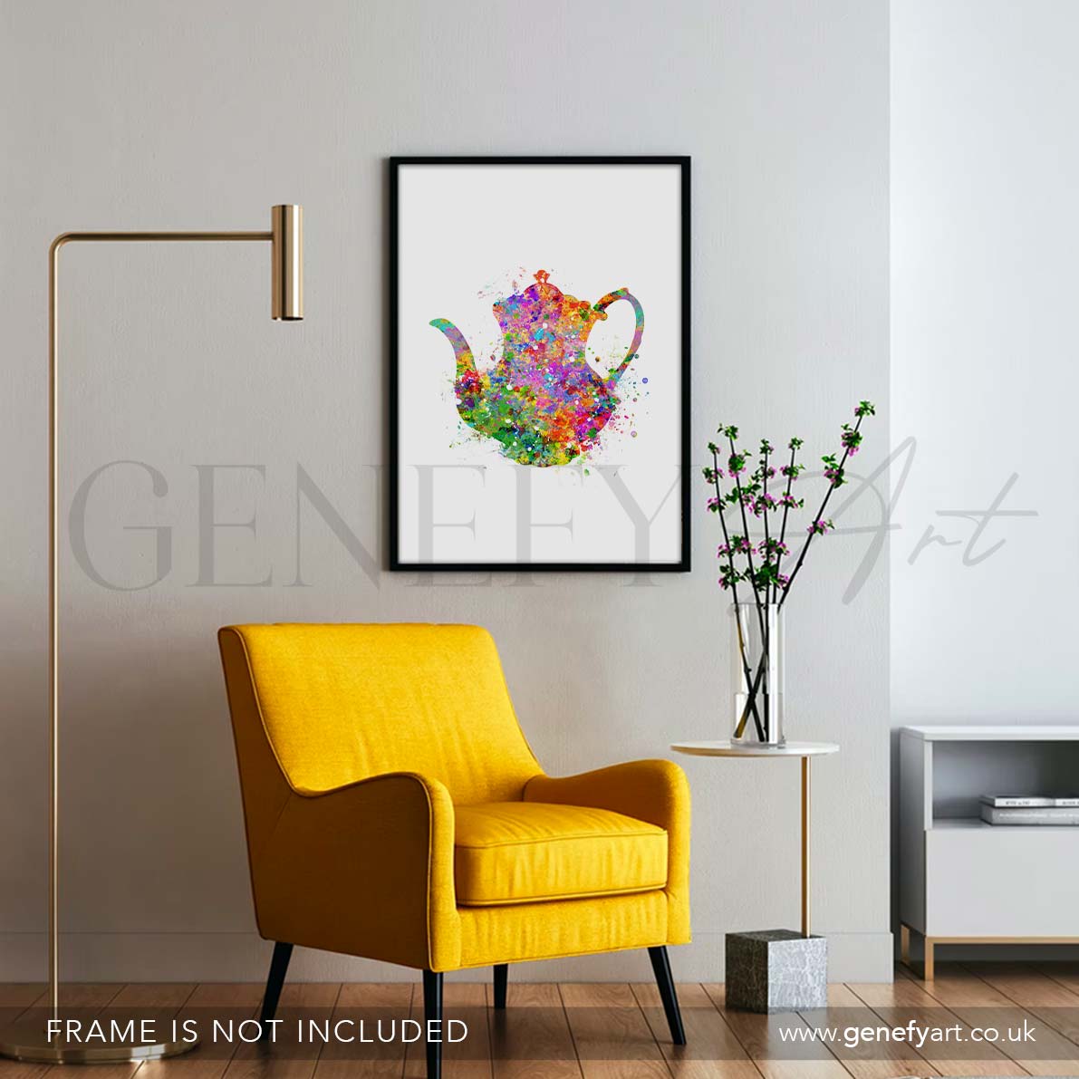 Teapot Watercolour Print - Genefy Art