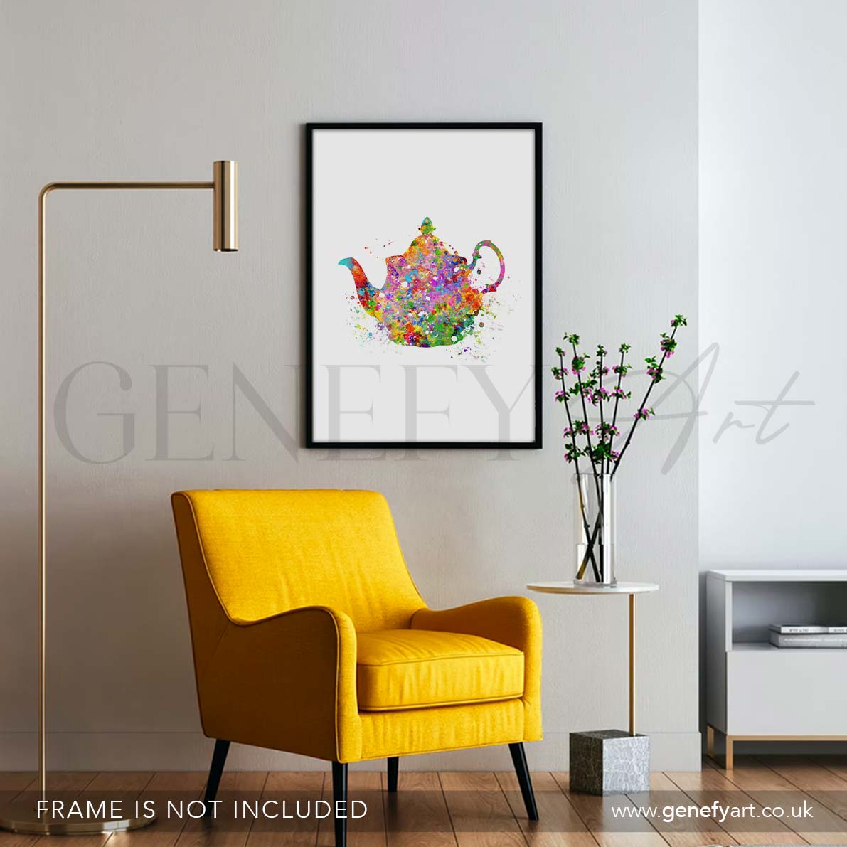 Teapot Watercolour Print - Genefy Art