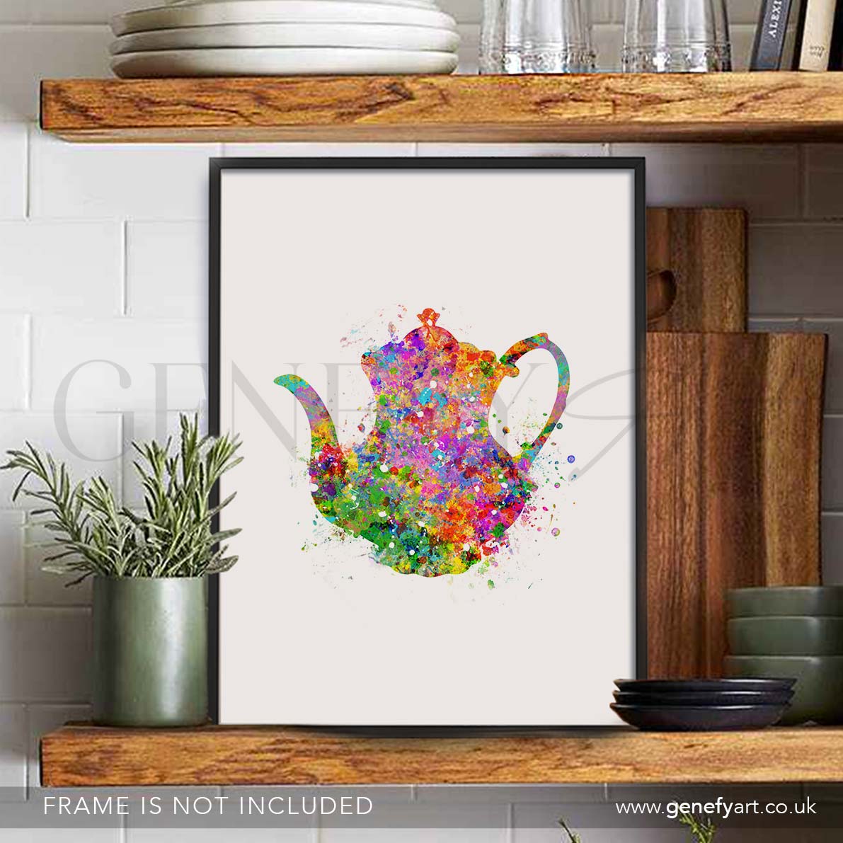 Teapot Watercolour Print - Genefy Art