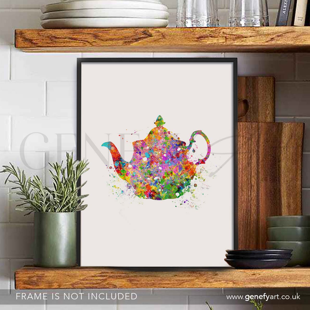 Teapot Watercolour Print - Genefy Art