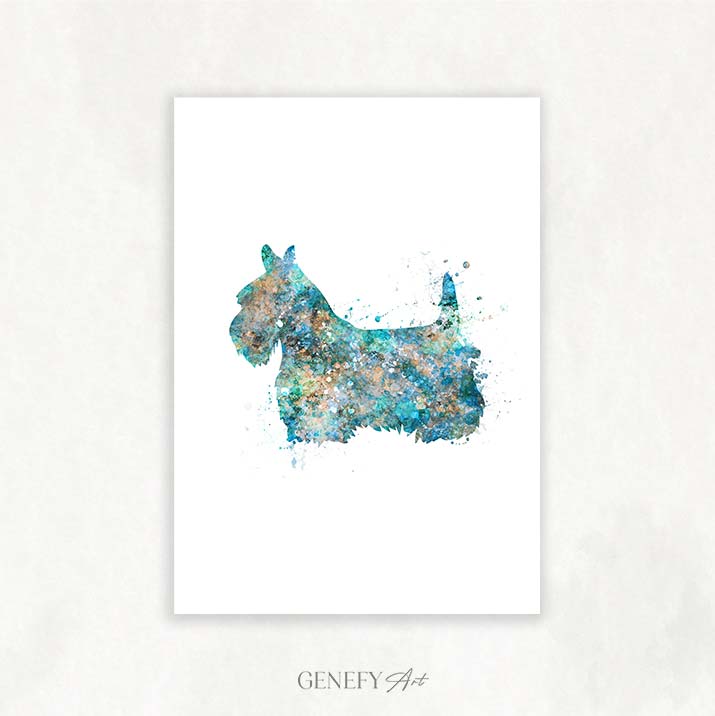 Terrier Watercolour Print