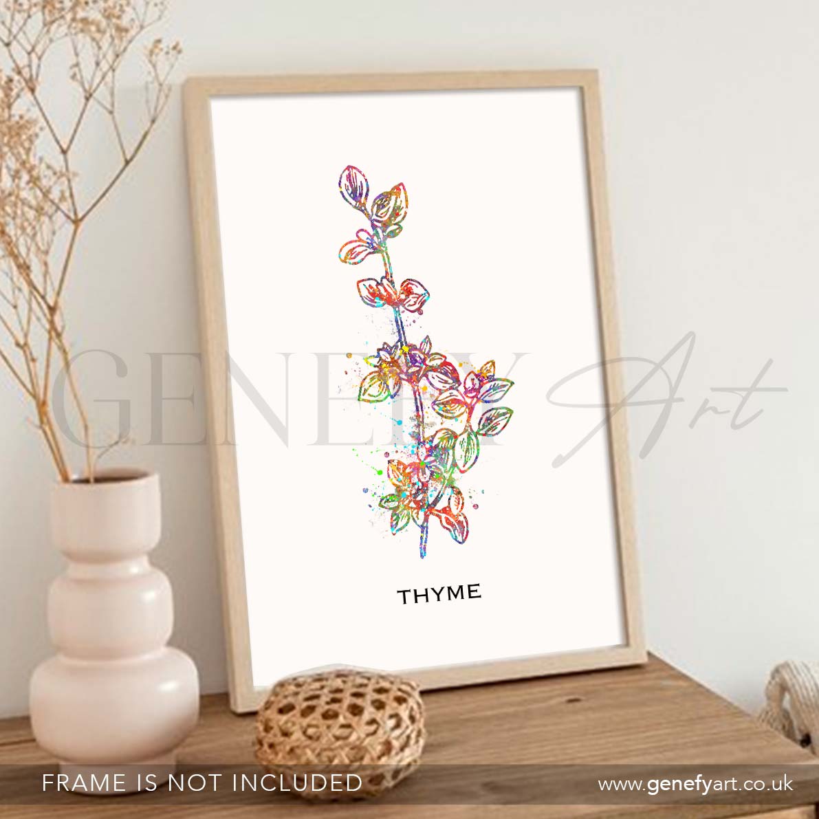 Thyme Herb Watercolour Print - Genefy Art