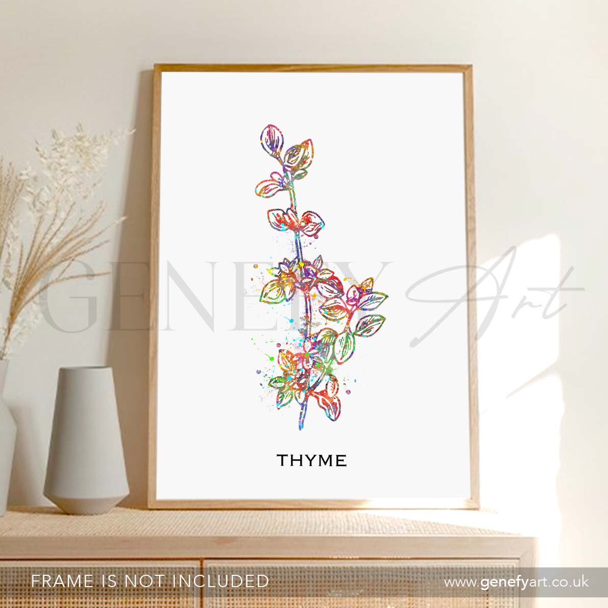 Thyme Herb Watercolour Print - Genefy Art