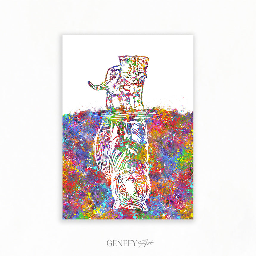 Reflection of Tiger Watercolour Art