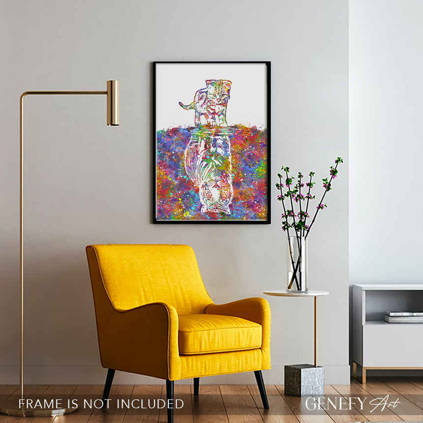 Reflection of Tiger Watercolour Art