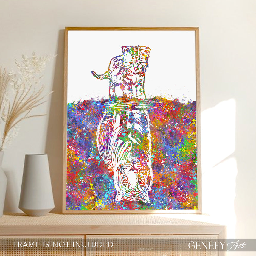 Reflection of Tiger Watercolour Art