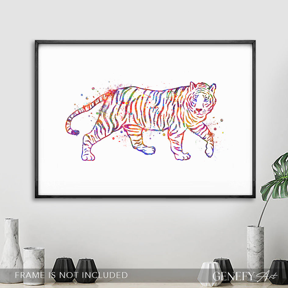 Tiger Watercolour Art Print