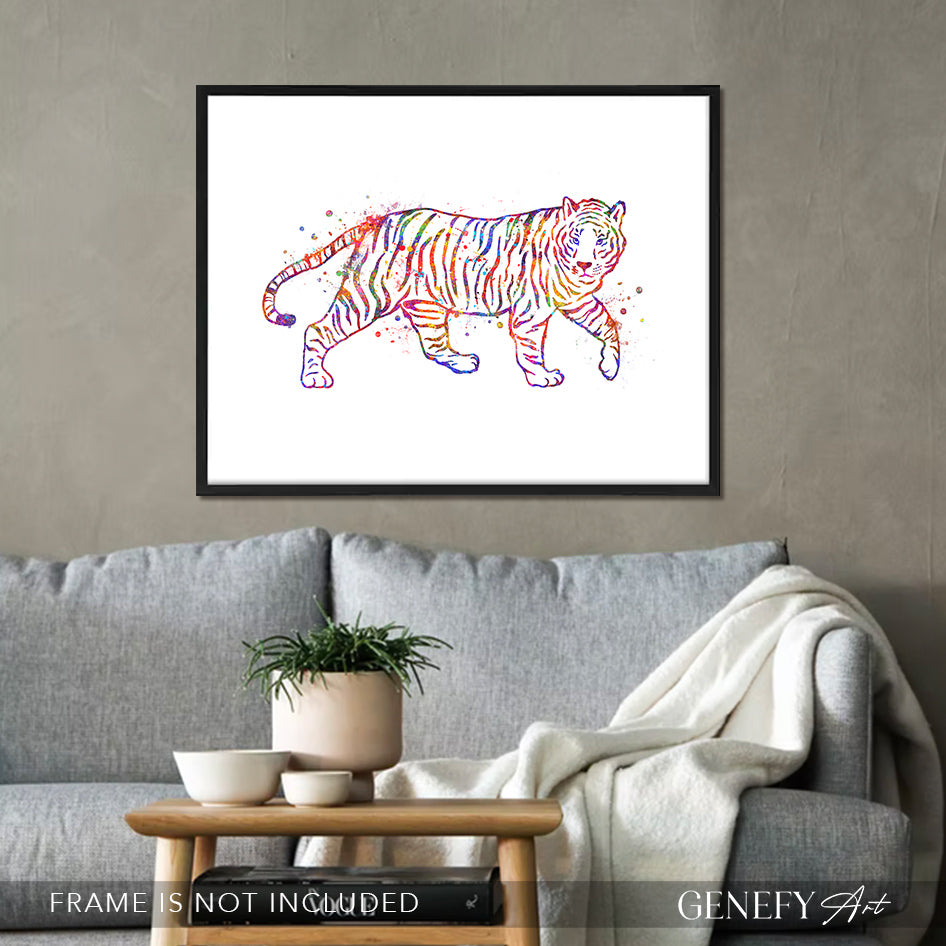 Tiger Watercolour Art Print