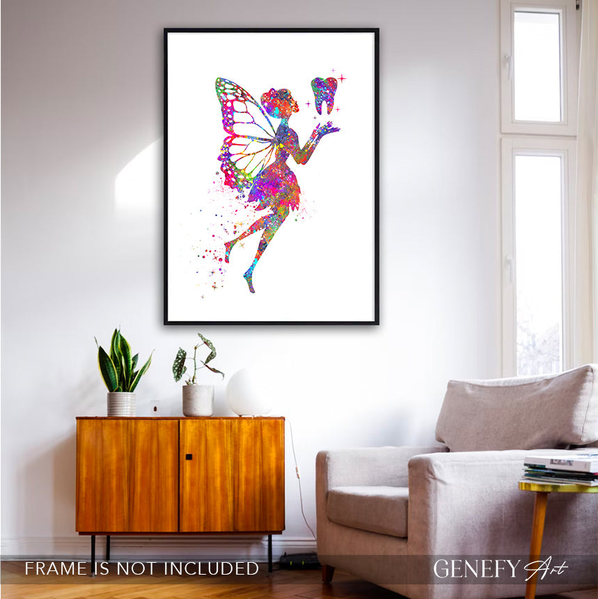 Tooth Fairy Watercolour Art Print