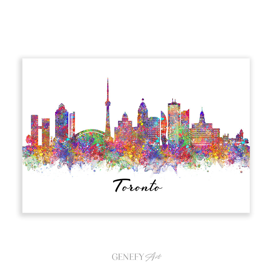Toronto Skyline Watercolour Art Print