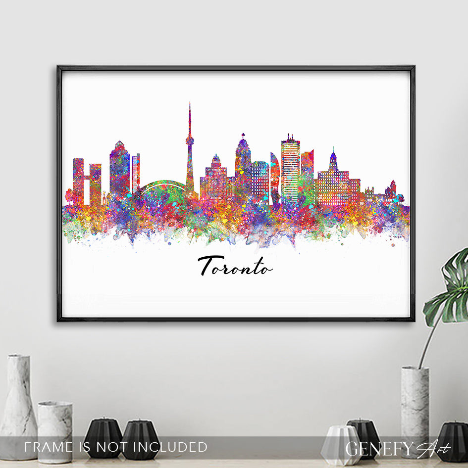 Toronto Skyline Watercolour Art Print
