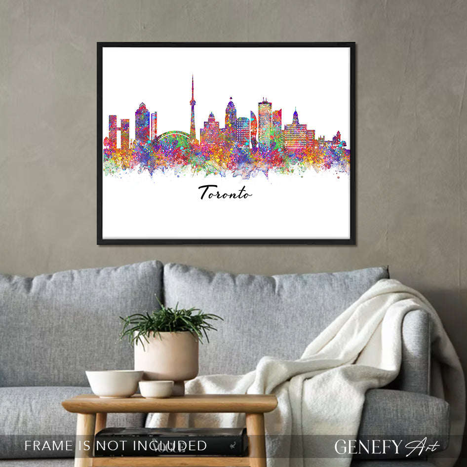 Toronto Skyline Watercolour Art Print