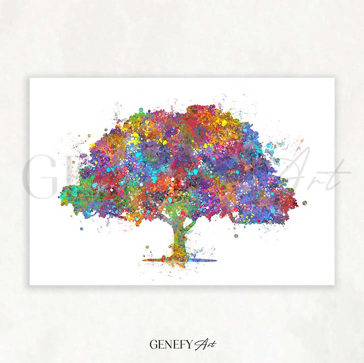 Tree Watercolour Print - Genefy Art