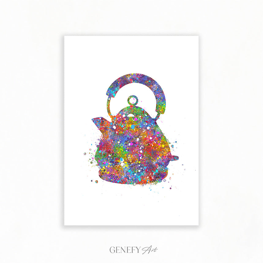 Vintage Kettle Watercolour Art Print
