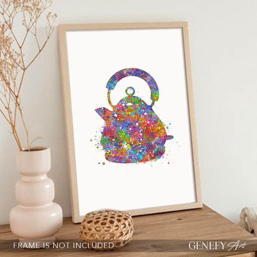 Vintage Kettle Watercolour Art Print