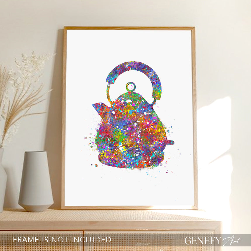 Vintage Kettle Watercolour Art Print