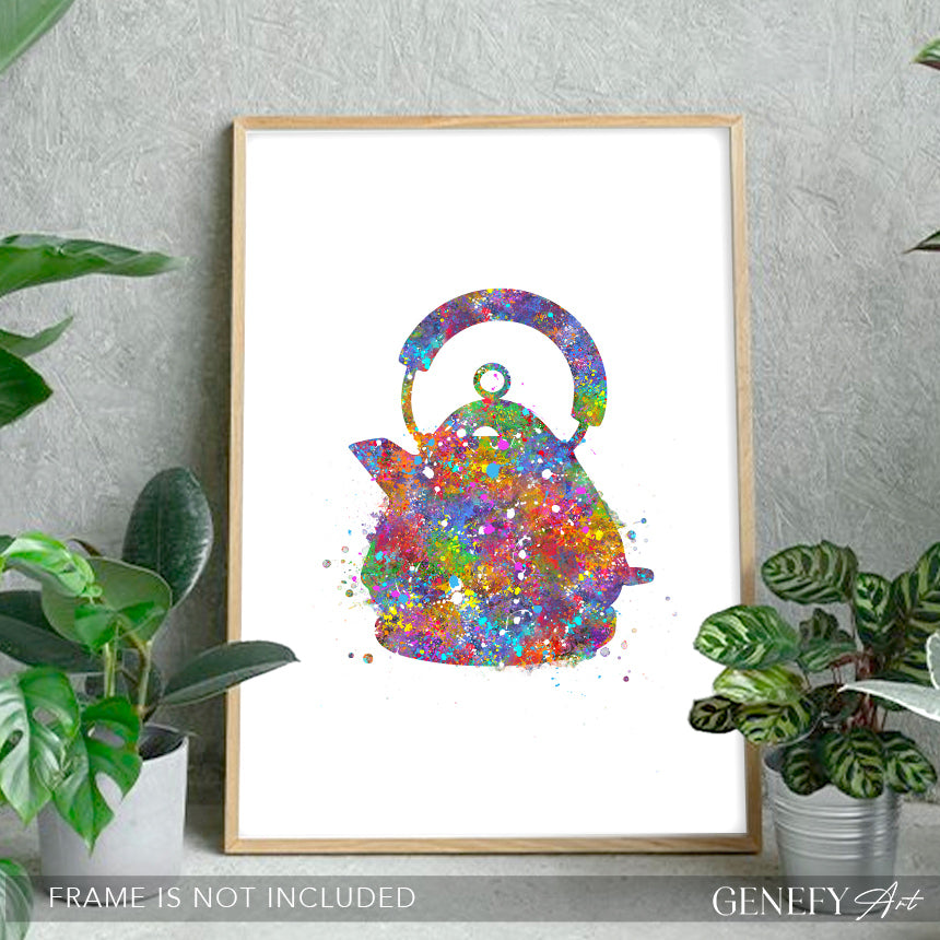Vintage Kettle Watercolour Art Print