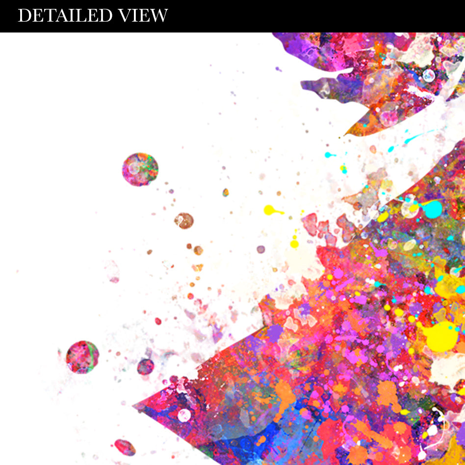 Bride and Groom on Motorbike Watercolour Print