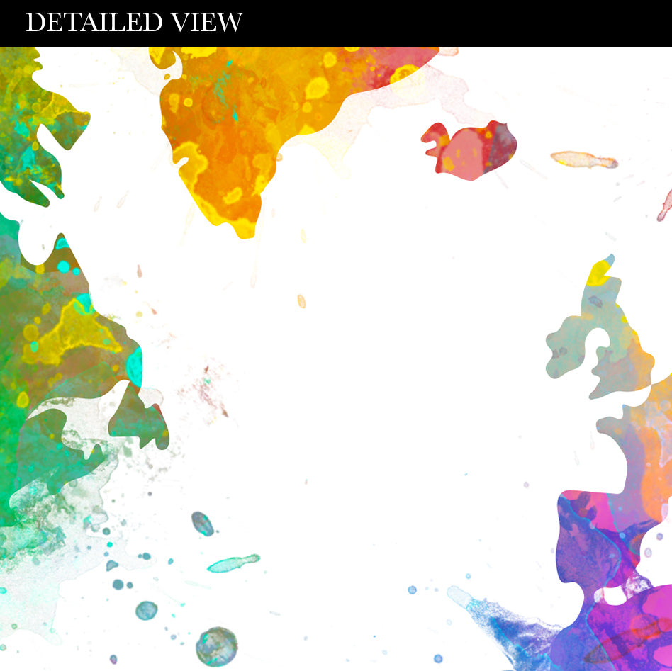 World Map Watercolour Print - Genefy Art