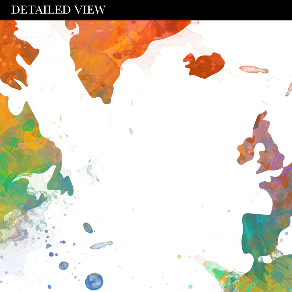 World Map Watercolour Print - Genefy Art