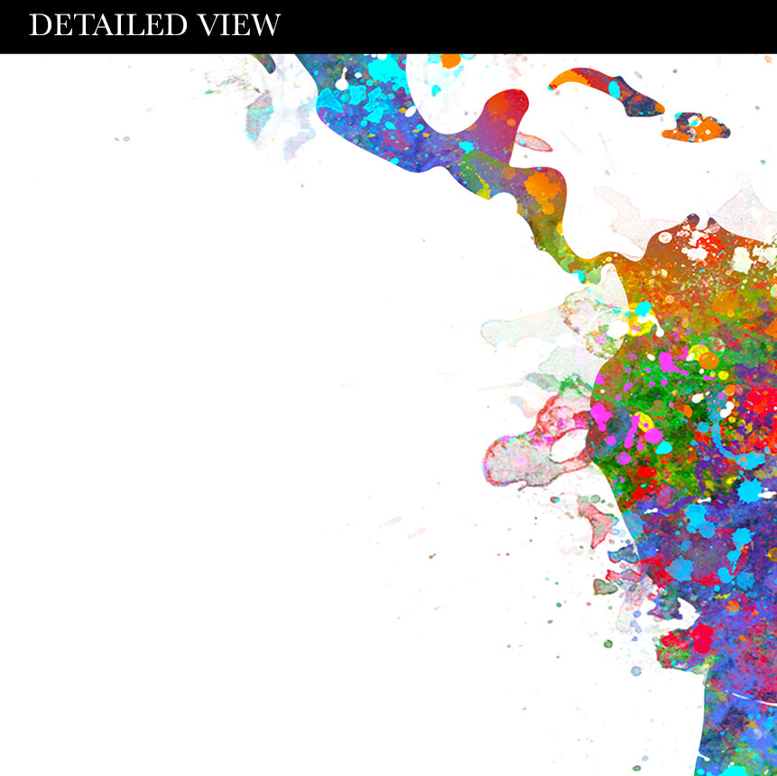 World Map Watercolour Art - Wanderlust