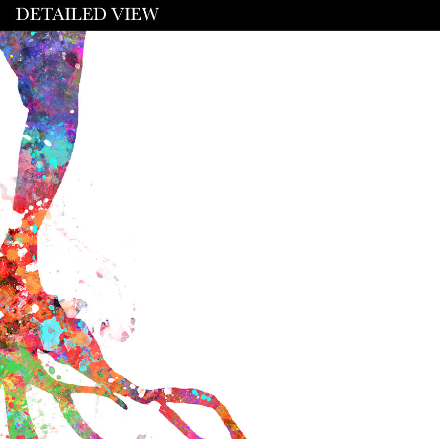 Yoga Tree Watercolour Art Print