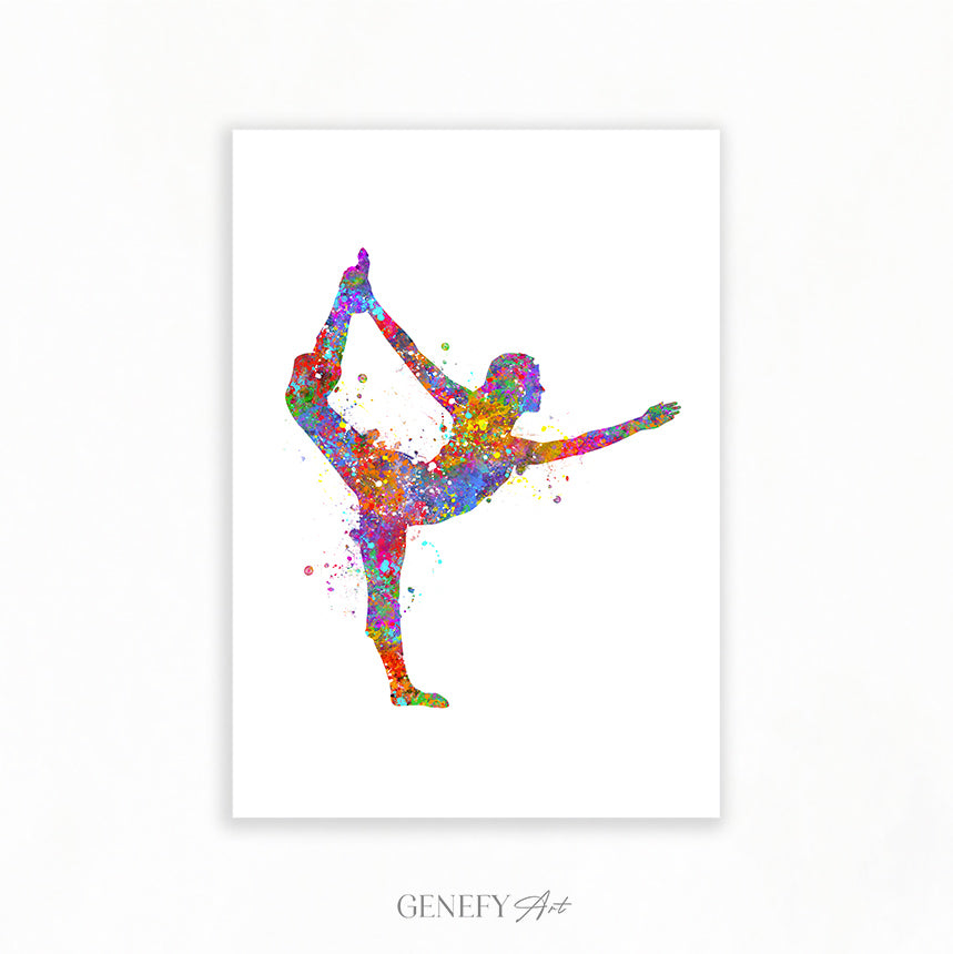 Yoga Pose Watercolour Print - Genefy Art