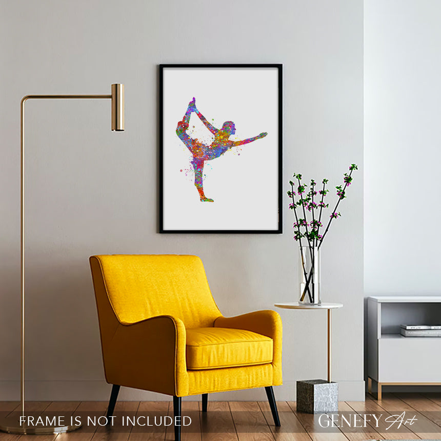 Yoga Pose Watercolour Print - Genefy Art