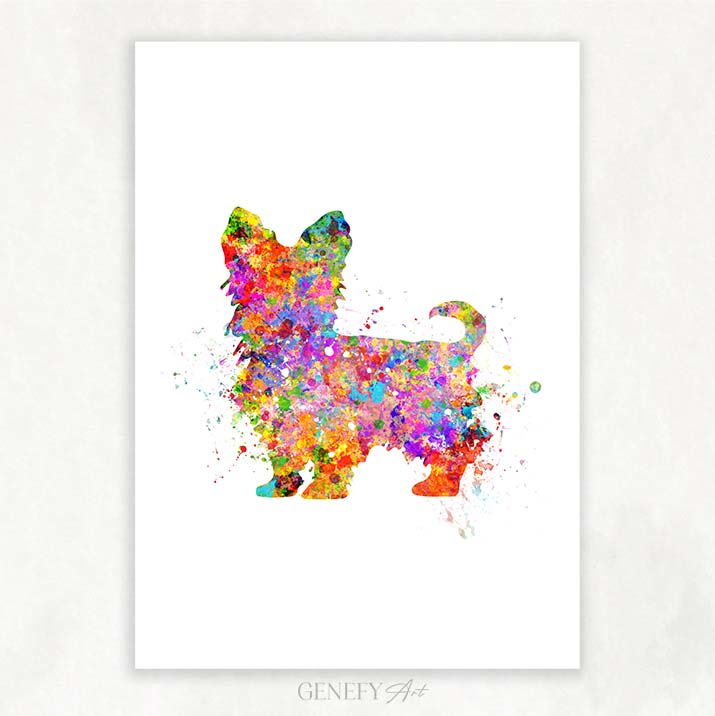 Yorkie Watercolour Print