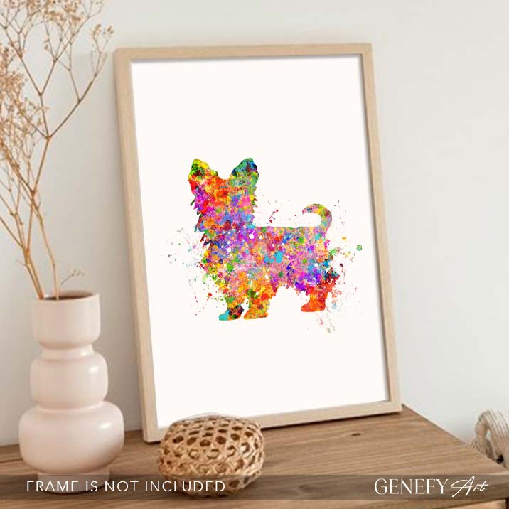 Yorkie Watercolour Print