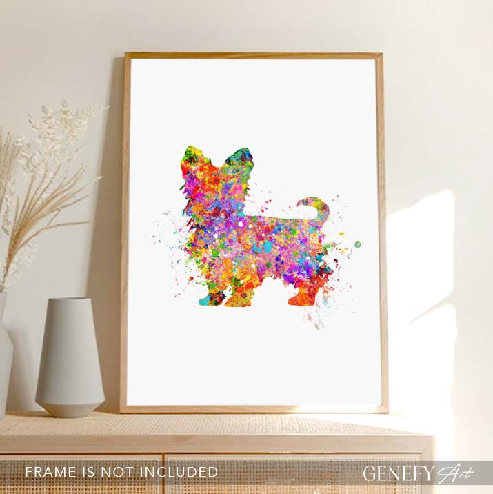 Yorkie Watercolour Print