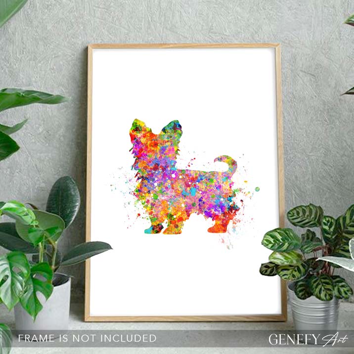Yorkie Watercolour Print
