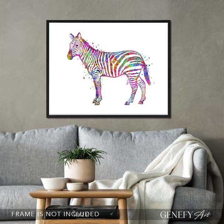 Zebra Watercolour Wall Art