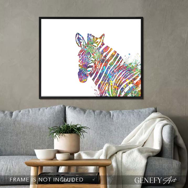 Zebra Watercolour Wall Art