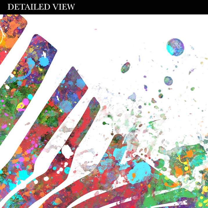 Zebra Watercolour Wall Art