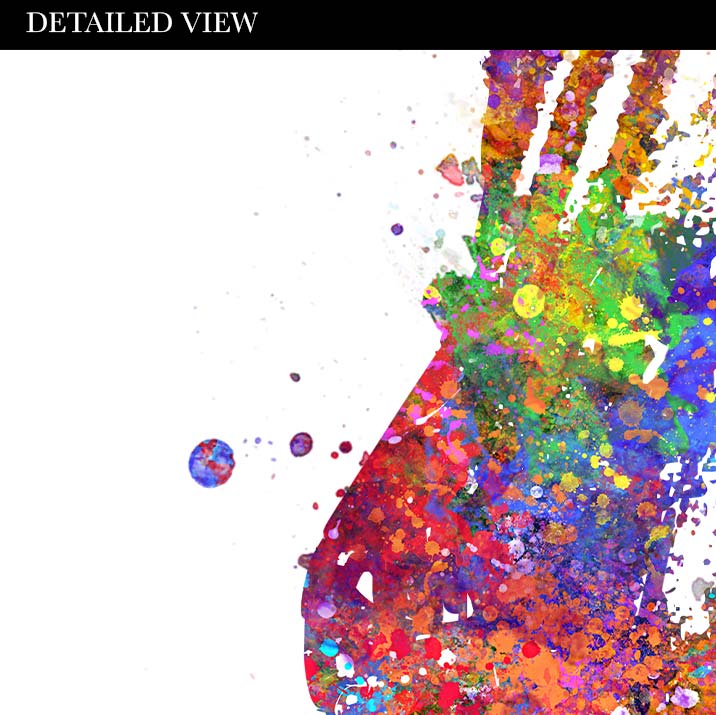 Zebra Portrait Watercolour Wall Art