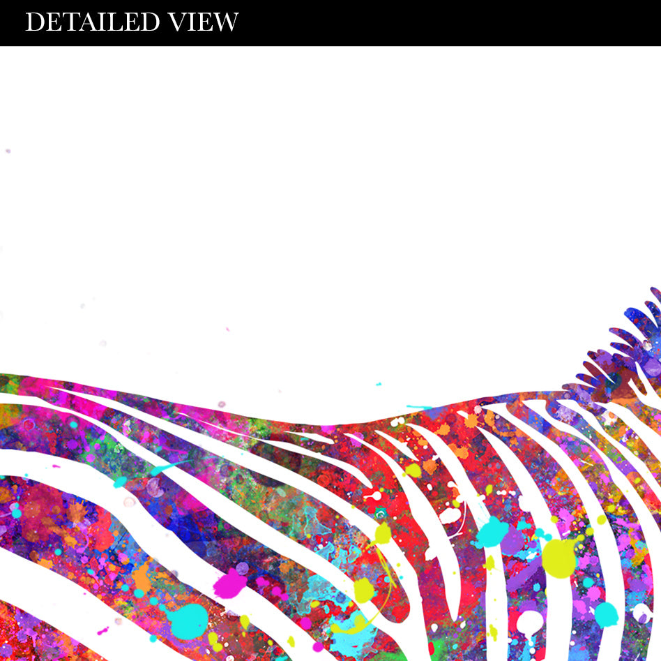 Zebra Couple Watercolour Art Print