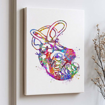 Cochlea Anatomy Art Print – Inner Ear Wall Decor for Audiologists