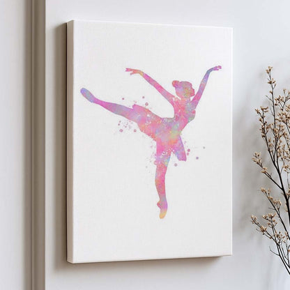 Pink Ballerina Watercolour Art Print