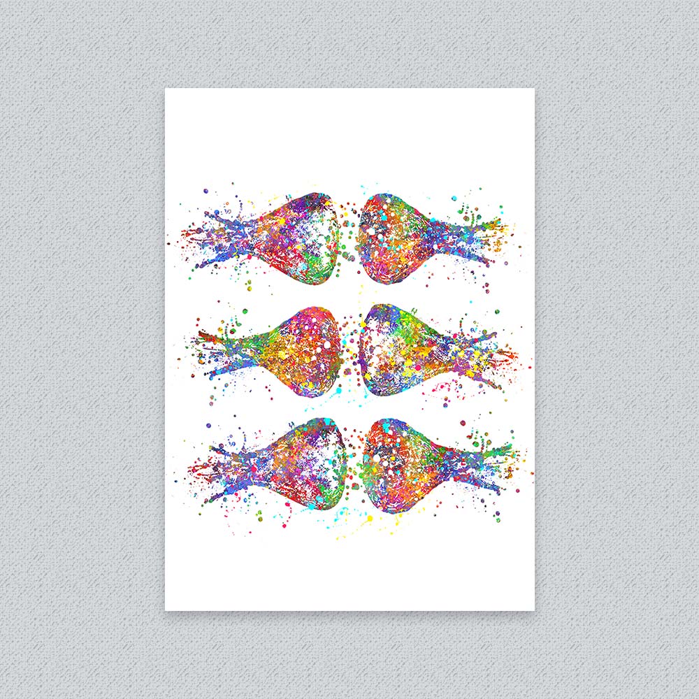 Brain Synapses Art Print – Colourful Neuroscience Wall Decor