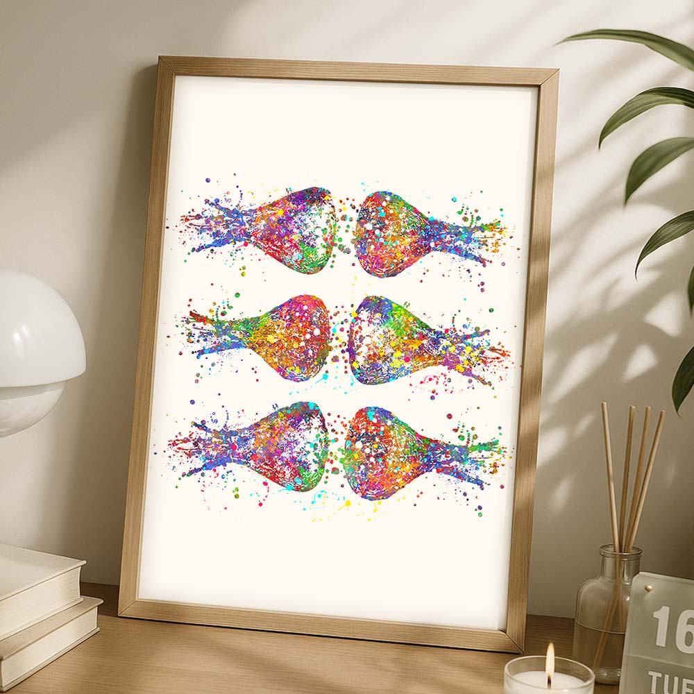 Brain Synapses Art Print – Colourful Neuroscience Wall Decor