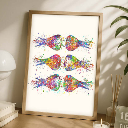 Brain Synapses Art Print – Colourful Neuroscience Wall Decor
