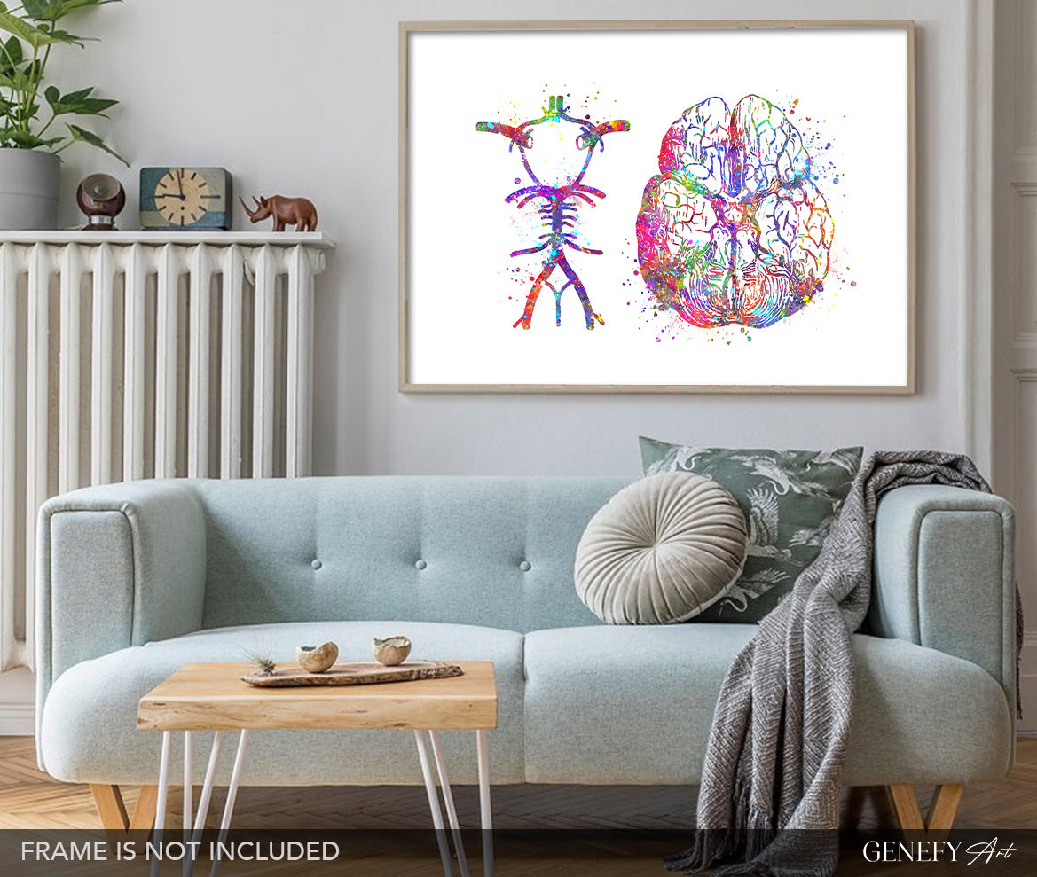 Circle Of Willis Watercolour Art Print