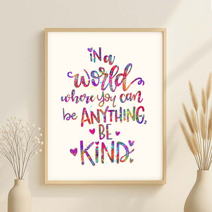 Colorful wall art print with the quote &