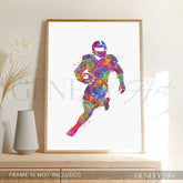 American Football Watercolour Print - Genefy Art
