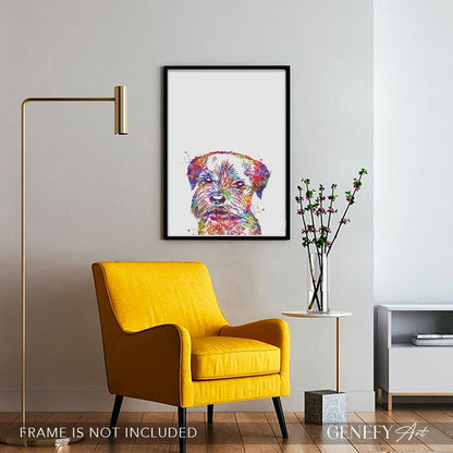 Border Terrier Watercolour Art Print - Genefy Art