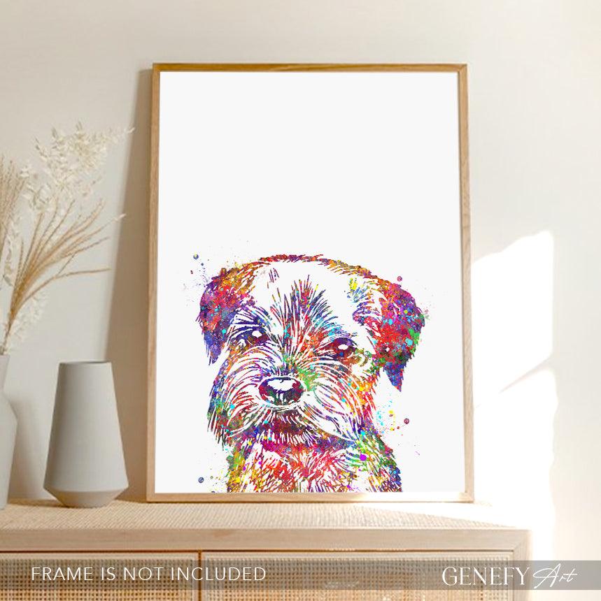 Border Terrier Watercolour Art Print - Genefy Art
