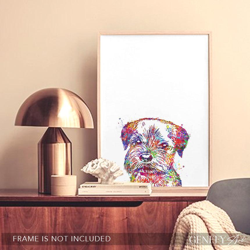 Border Terrier Watercolour Art Print - Genefy Art