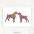 Boxer Couple Watercolour Print - Genefy Art