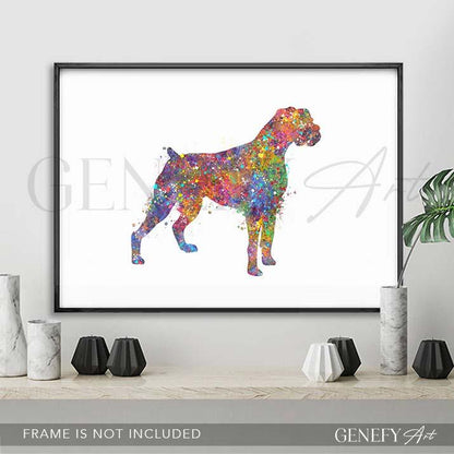 Boxer Watercolour Print - Genefy Art